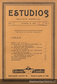Estudios: número 3, noviembre de 1932