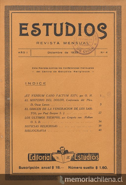 Estudios: número 4, diciembre de 1932