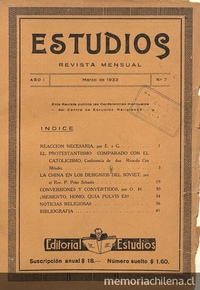 Estudios: número 7, marzo de 1933