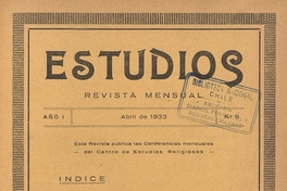 Estudios: número 8, abril de 1933