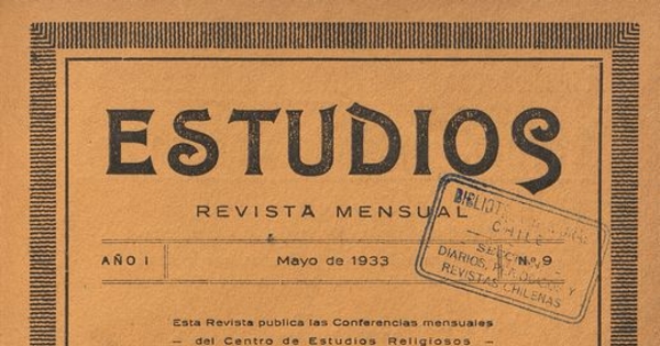 Estudios: número 9, mayo de 1933