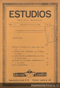 Estudios: número 12, septiembre-octubre de 1933