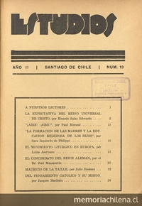 Estudios: número 13, noviembre-diciembre de 1933