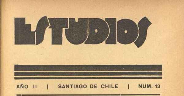 Estudios: número 13, noviembre-diciembre de 1933