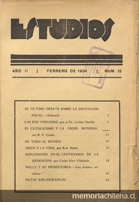 Estudios: número 15, febrero de 1934