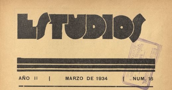 Estudios: número 16, marzo de 1934