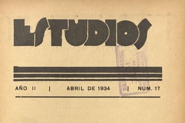 Estudios: número 17, abril de 1934