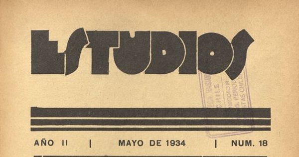 Estudios: número 18, mayo de 1934