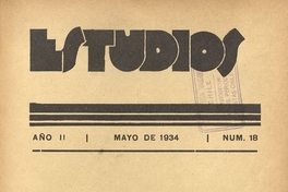 Estudios: número 18, mayo de 1934