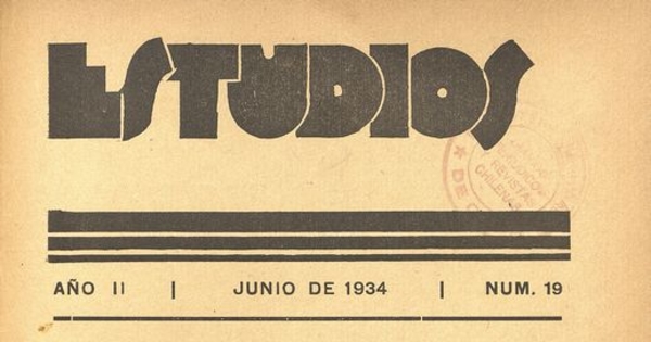 Estudios: número 19, junio de 1939