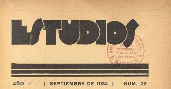 Estudios: número 22, septiembre de 1934