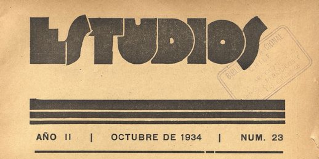 Estudios: número 23, octubre de 1934