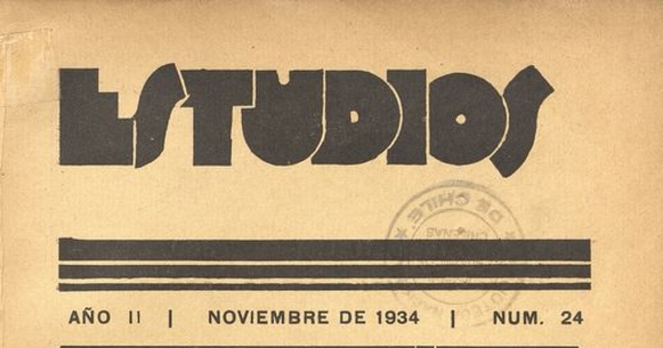 Estudios: número 24, noviembre de 1934