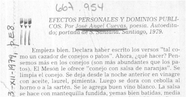 Efectos personales y dominios públicos