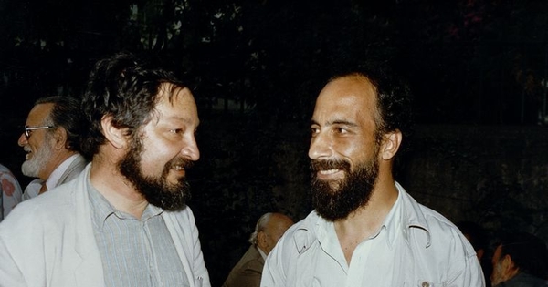  Federico Schopf junto a Raúl Zurita