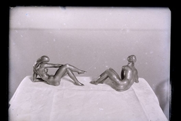 Detalle de escultura La pareja, hacia 1940