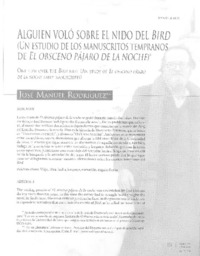 Alguien voló sobre el nido del bird