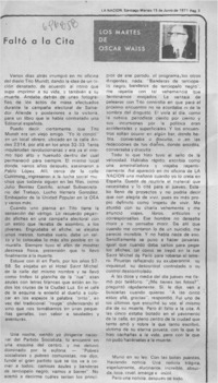 Faltó a la cita