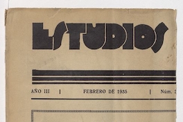 Estudios: número 27, febrero de 1935