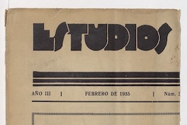 Estudios: número 27, febrero de 1935