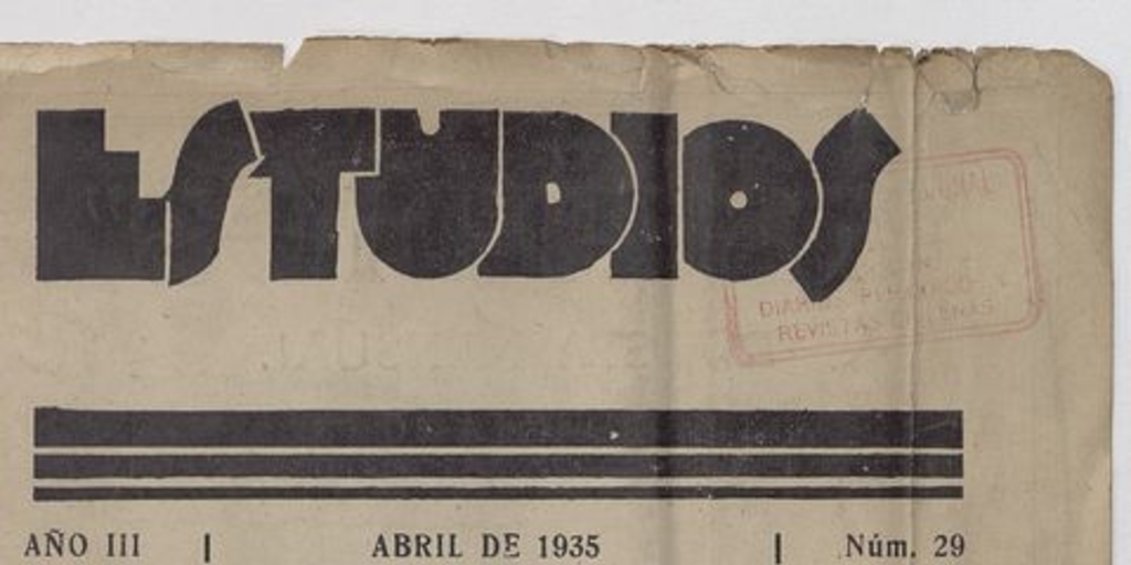 Estudios: número 29, abril de 1935