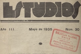 Estudios: número 30, mayo de 1935