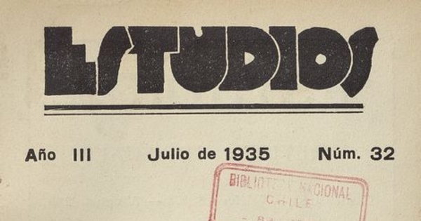 Estudios: número 32, julio de 1935