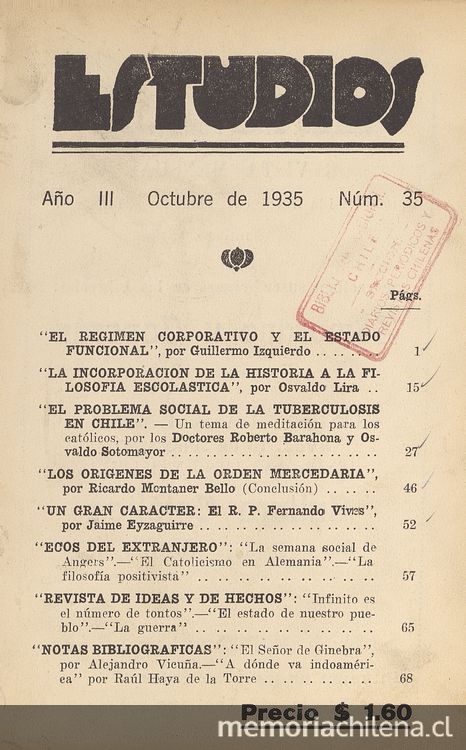 Estudios: número 35, octubre de 1935