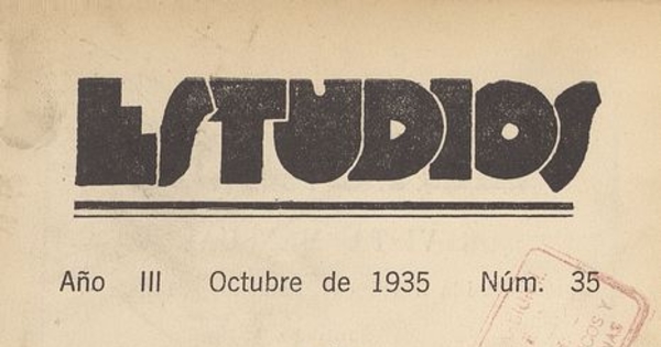 Estudios: número 35, octubre de 1935