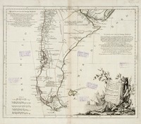 Carte du Chili Méridional; du Río de la Plata, des Patagons; et du Détroit de Magellan : Ce qui fait l´extremité Australe de l´Amerique Merid.