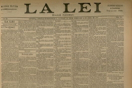 La Lei. Diario Radical. Año III, número 883, Santiago de Chile, miércoles 14 de abril de 1897