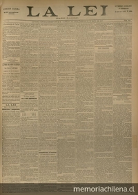 La Lei. Diario Radical. Año III, número 923, Santiago de Chile, domingo 30 de mayo de 1897