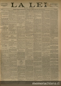 La Lei. Diario Radical. Año III, número 925, Santiago de Chile, miércoles 2 de junio de 1897