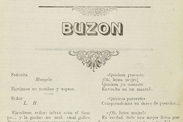 "Buzón", Penumbras, Tercera Época, N° 3, La Serena, 6 de julio de 1913, s/n.