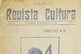 Portada dedicada a Gabriela Mistral en Revista Cultura del Liceo de Hombres de Concepción el año 1946.