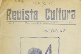 Portada dedicada a Gabriela Mistral en Revista Cultura del Liceo de Hombres de Concepción el año 1946.