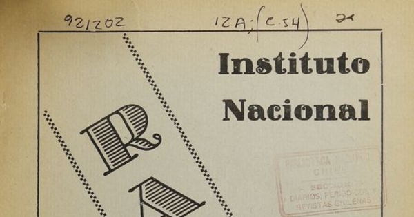 Directorio de la revista Ráfaga del Instituto Nacional de Chile, 1935.