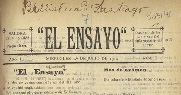 El Ensayo (Concepción, Chile : 1914)