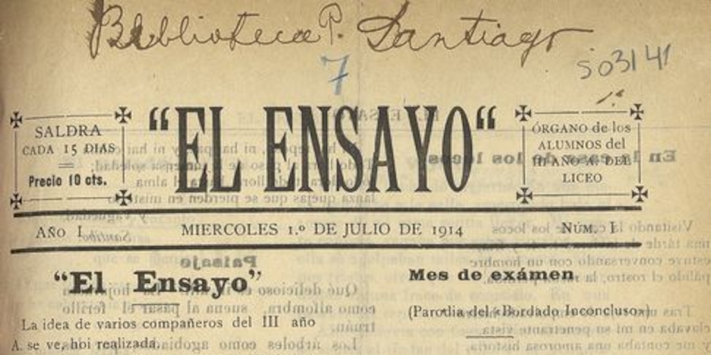 El Ensayo (Concepción, Chile : 1914)