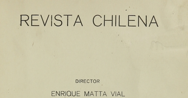 Revista chilena : número 5, agosto de 1917