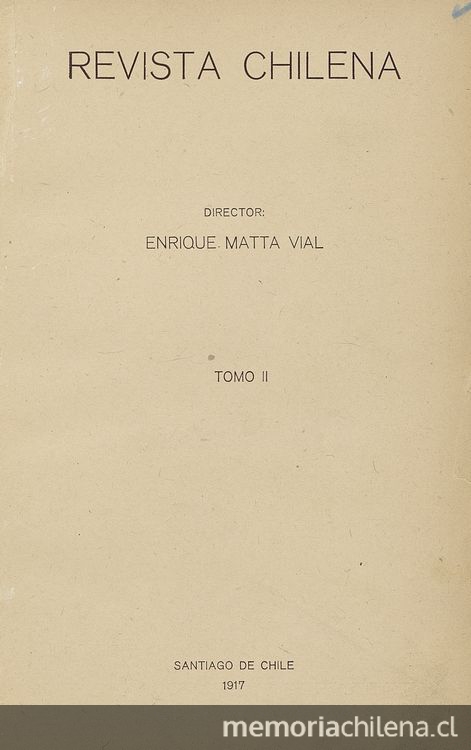 Revista chilena : tomo II, número 10, 1917