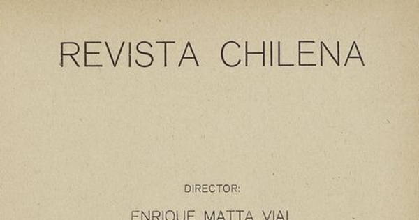 Revista chilena : tomo IV, número 14, 1918