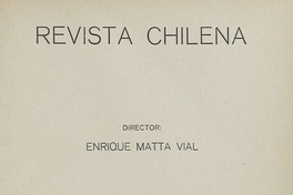 Revista chilena : tomo V, número 15, 1918