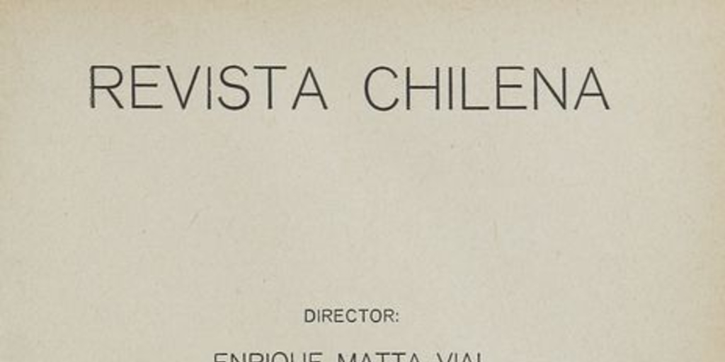 Revista chilena : tomo V, número 15, 1918
