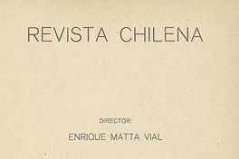 Revista chilena : tomo VII, número 19, 1918