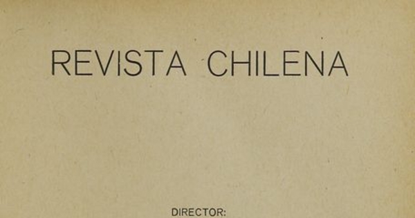 Revista Chilena. Año 2, número 20, marzo de 1919