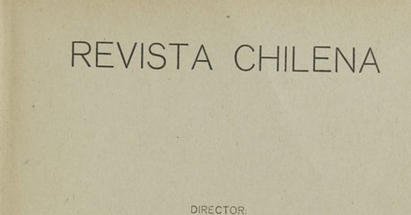 Revista chilena: tomo VIII, número 25, 1919