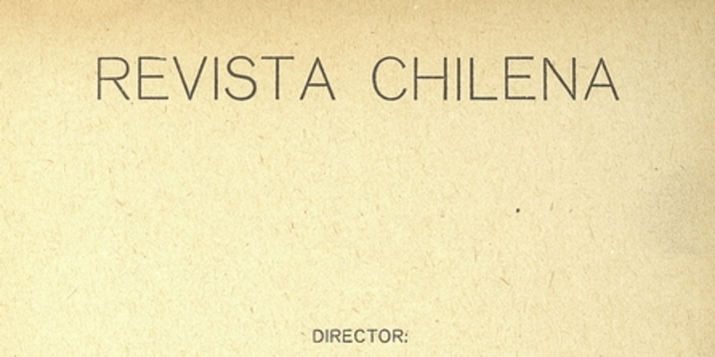 Revista Chilena. Año 3, número 31, mayo de 1920