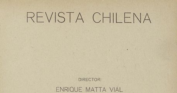 Revista chilena: tomo X, número 33, 1920