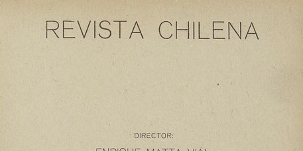 Revista chilena: tomo X, número 33, 1920